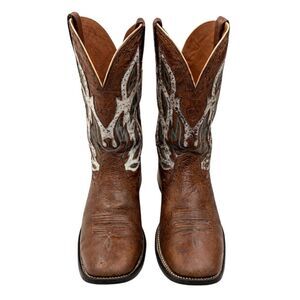 Ariat Nighthawk Western Boots Men’s 9EE Wide Square Toe Brown Leather EUC